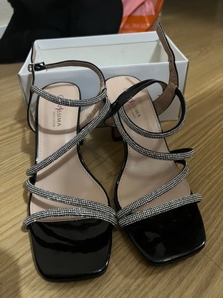 Sandalias GUAPISSIMA tacón brillantes Talla 38