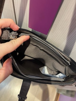 Bolso Gris Stradivarius Hebilla Plata