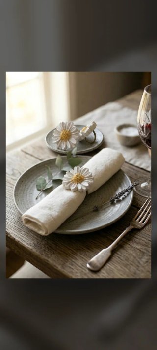 Servilleteros de Yeso con Flores