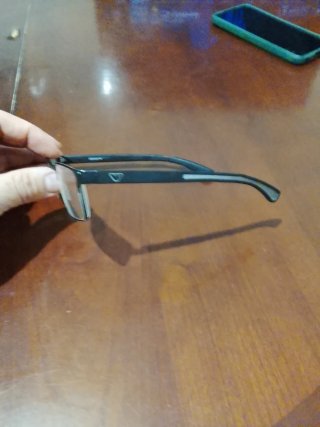 Montura Gafas Emporio Armani Negra y Plateada