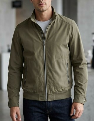 Cazadora Estilo Bomber Verde Oliva