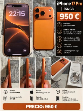 iPhone 17 Pro 256GB Naranja