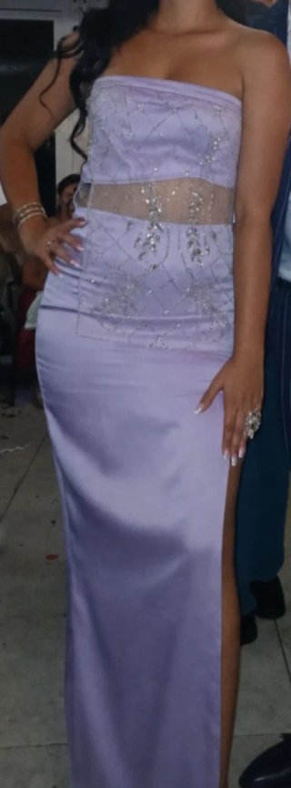Vestido de fiesta largo morado