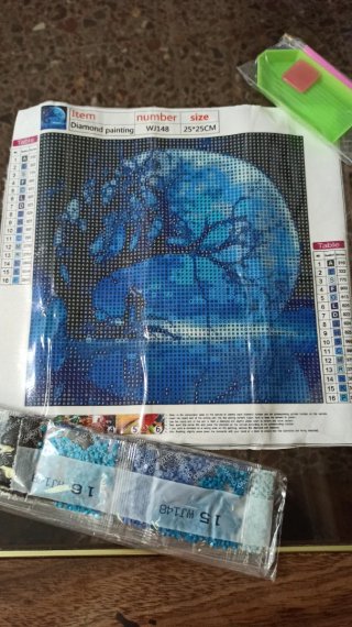 Kit Pintura Diamantes WJ148 25x25cm