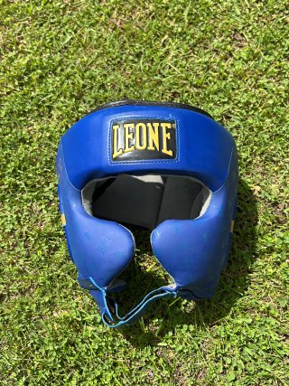 Casco Leone Boxeo-Kick Azul