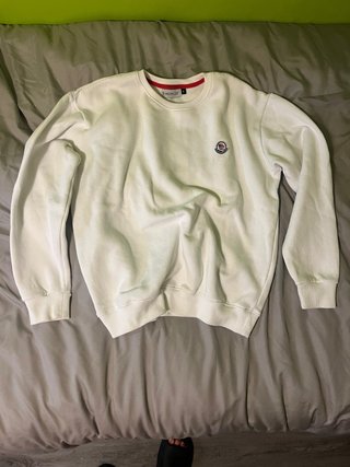 Sudadera Moncler Blanca con logo en el pecho
