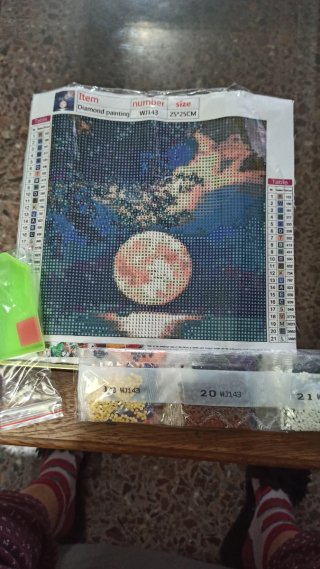 Kit Pintura Diamantes Luna WJ143 25x25cm