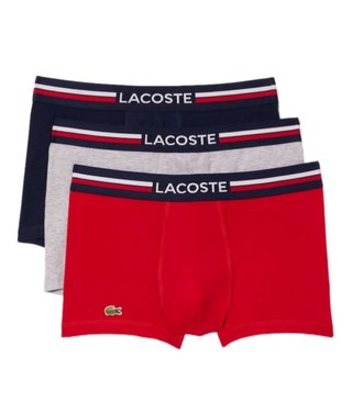 3 Boxer Lacoste Azul y Rojo