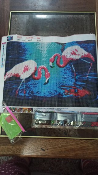 Kit Pintura Diamantes Flamencos 40x30