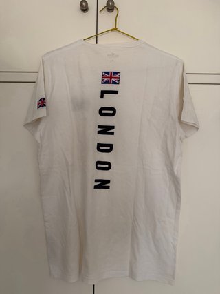 Camiseta Hollister London Blanca Talla M