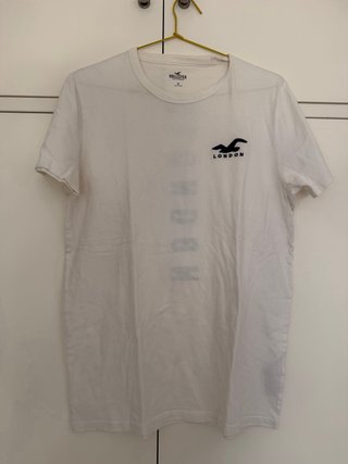 Camiseta Hollister London Blanca Talla M