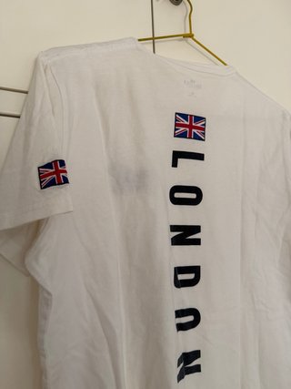 Camiseta Hollister London Blanca Talla M