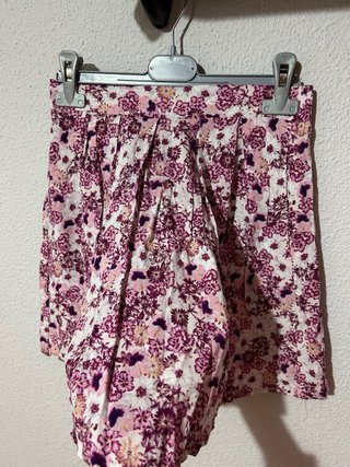 Minifalda Estampada Floral Stradivarius talla S