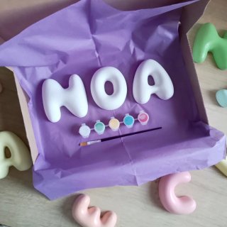 Kit de Letras de Yeso Bubble para Pintar