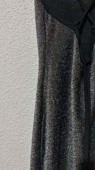 Vestido midi negro abertura Shein talla XS nuevo