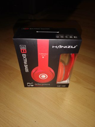 Cascos HANIZU HZ-100 Extra Bass Rojos