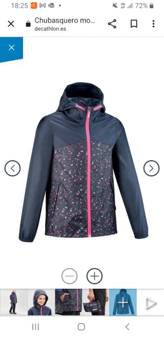 Chubasquero infantil DECATHLON TALLA 7 A 8 AÑOS
