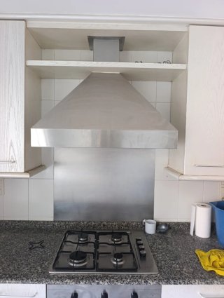 Campana extractora acero inoxidable con luz