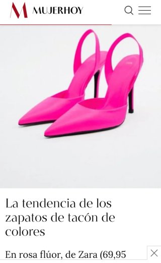 Tacones Zara Rosa Flúor