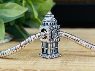 Charm Big Ben Reloj Londres - Plateado