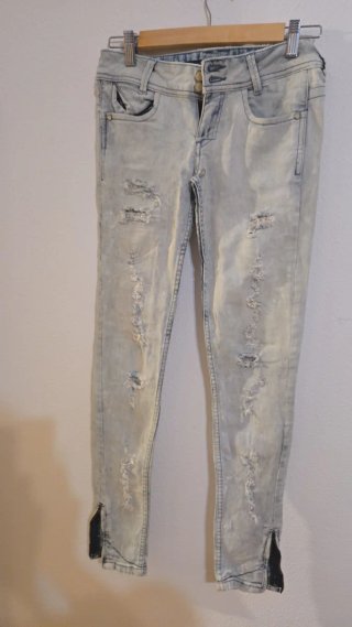 Pantalón Push Up Efecto Desgastado