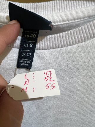 Sudadera Corta Ellesse Blanca M - Cropped Logo