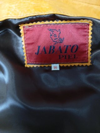 Chaqueta de piel hombre naranja