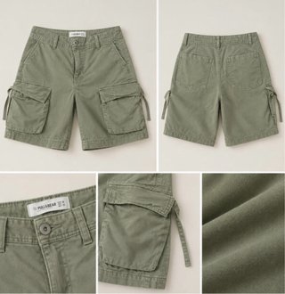 Pantalones cargo Pull&Bear verde militar