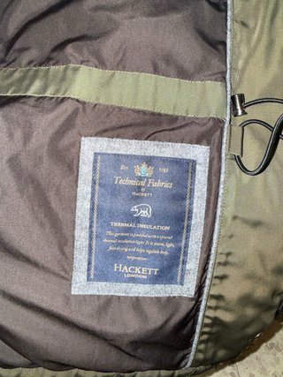 Chaqueta Hackett acolchada verde militar Talla XL