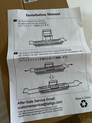 Estantería para bañera de acero inoxidable