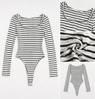 Body de rayas blanco y negro
