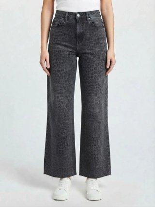 Pantalón Estampado Negro