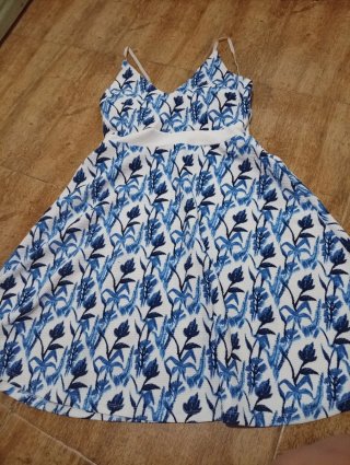 Vestido Verano Azul y Blanco