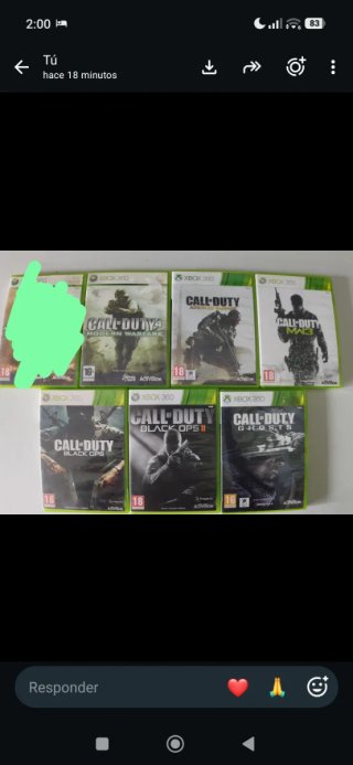 Pacchetto 6 Giochi Call of Duty Xbox 360