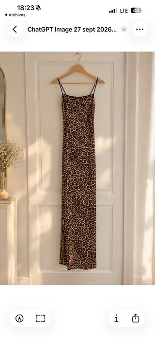 Vestido largo estampado leopardo
