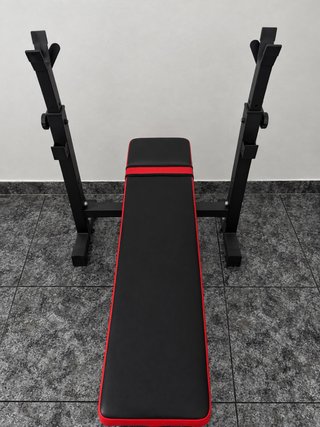 REBAJAA!! Banco de pesas negro y rojo