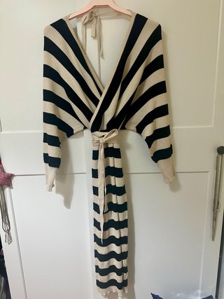 Vestido de Punto a Rayas