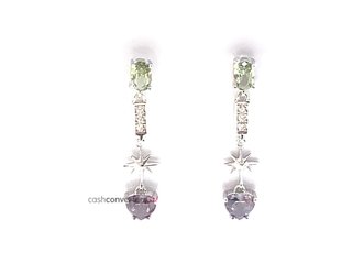 pendientes plata 925mm con piedra con circonita