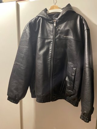 Cazadora de cuero FSBN negra XL