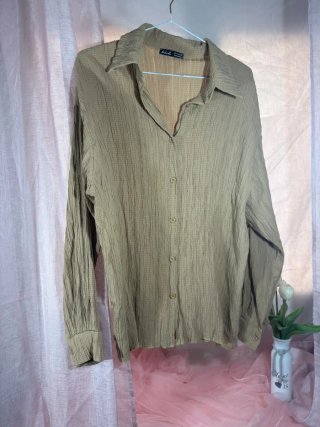 Camisa Salanta manga larga marrón Talla L