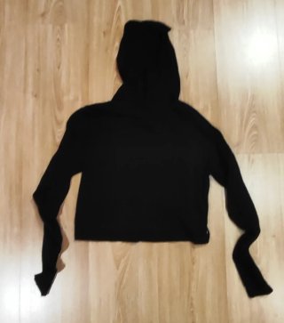 Sudadera Fila Crop Top Negra
