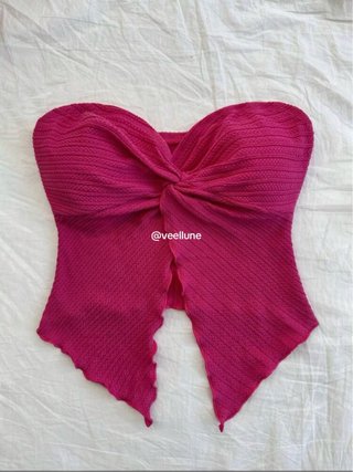 Top rosa con nudo