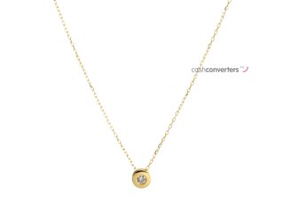 cadena oro 18k con piedra con diamante 22.5cm