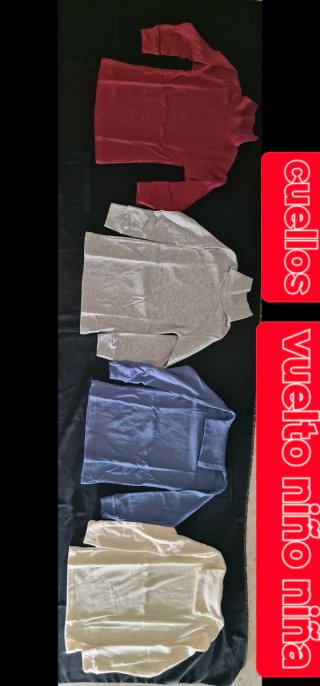 Lote de 14000 Camisetas de CuelloVuelto de algodo
