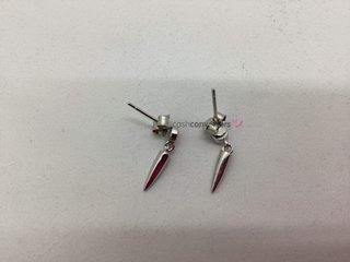 pendientes plata 925mm con piedra con circonita