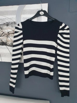 Jersey de Rayas Manga Abullonada