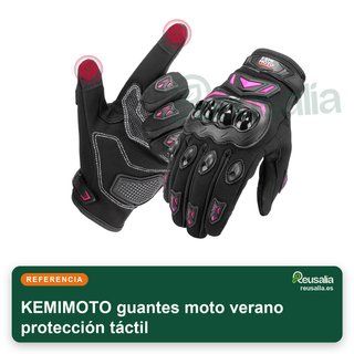 Guantes Moto KEMIMOTO Verano Protección Táctil