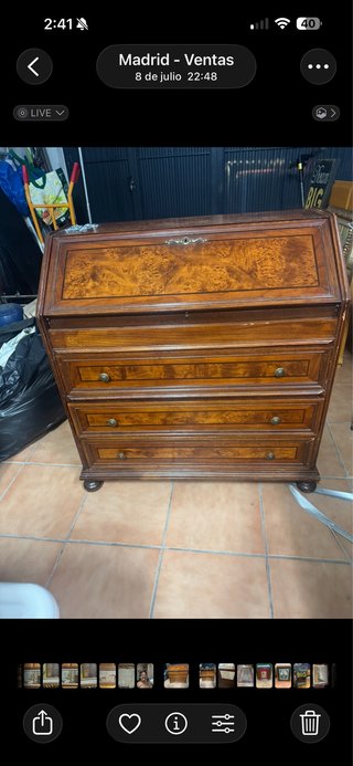 Cómoda Escritorio de Madera