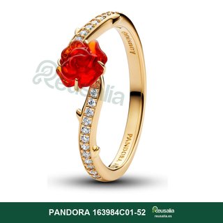 Anillo Disney Beauty And The Beast Dorado talla 52