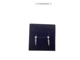 pendientes plata 925mm con piedra con circonita